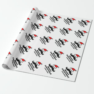 Funny Santa Claus moustache custom Christmas  Wrapping Paper