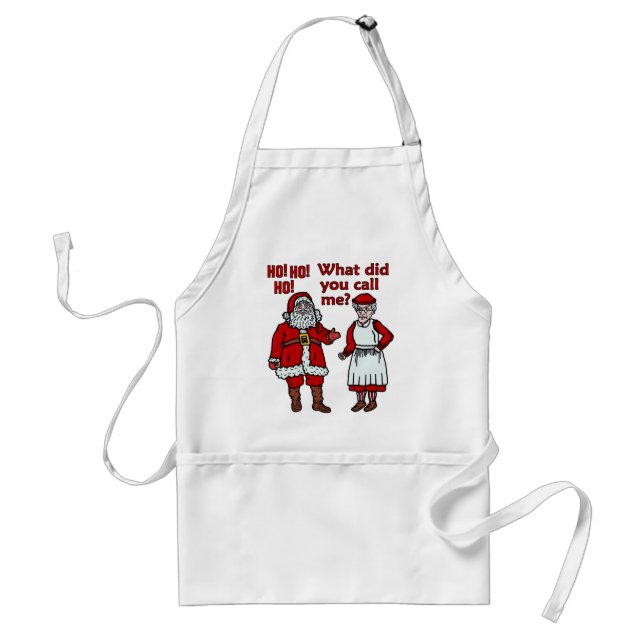 Funny Santa Claus & Mrs Christmas Standard Apron (Front)
