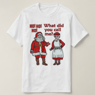 Funny Santa Claus & Mrs Christmas T-Shirt