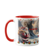Funny Santa Claus on White Coffee Ceramic