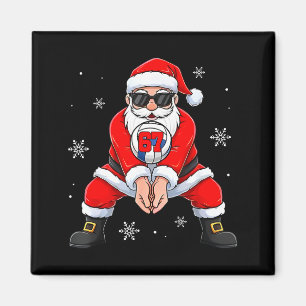 Funny Santa Claus Playing Volleyball Six Seven Chr Magnet