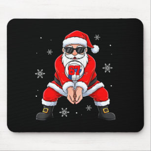 Funny Santa Claus Playing Volleyball Six Seven Chr Mouse Mat