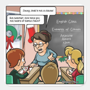 Funny Santa Claus Pun Christmas Square Stickers