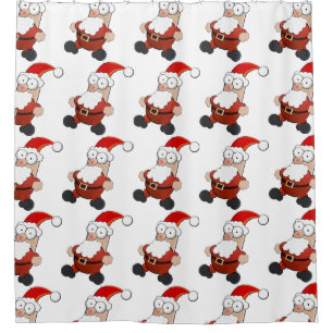 Funny Santa Claus Shower Curtain