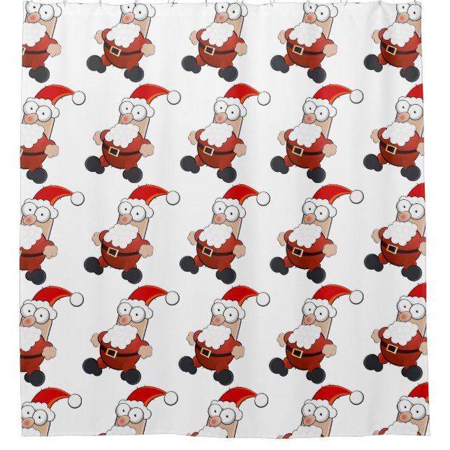 Funny Santa Claus Shower Curtain (Front)