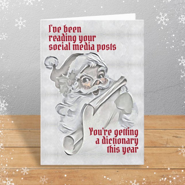 Funny Santa Claus Social Post Dictionary Christmas Holiday Card (Creator Uploaded)