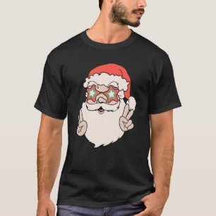 Funny Santa Claus Sunglasses Retro Christmas Xmas  T-Shirt