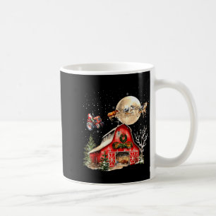 Funny Santa Claus Tractor Cows Farm Farmer Christm Coffee Mug