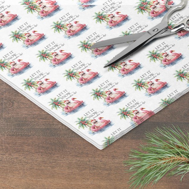 Funny Santa Claus Tropical Beach Christmas Tissue Paper (Funny Santa Claus Tropical Beach Christmas Tissue Paper )