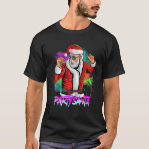 Funny Santa Claus Wear Glasses Dance Christmas T-Shirt