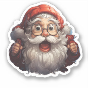 Funny Santa Claus Wearing Glasses Cool Santa
