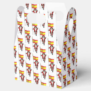 Funny Santa Claus With Ensign Of Spain Favour Box