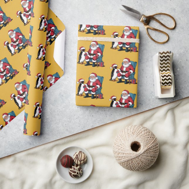 Funny Santa Claus Wrapping Paper (Crafts)
