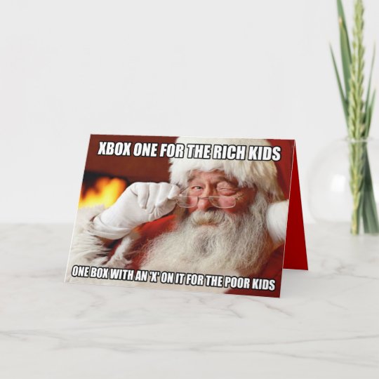 Funny Santa Claus Xbox One Meme Holiday Card Zazzle Co Uk