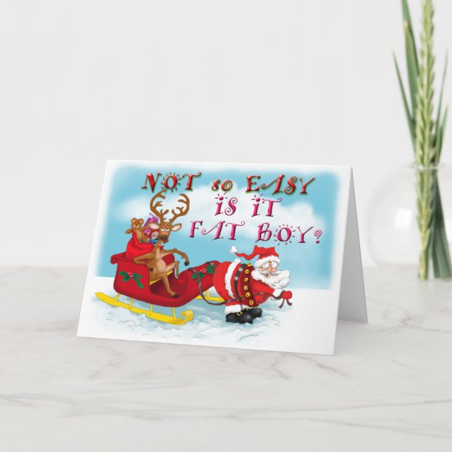 Funny Santa Clause Greeting Card (Front)