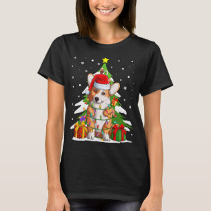 Funny Santa Corgi Dog Christmas Tree Gifts Xmas Ma T-Shirt