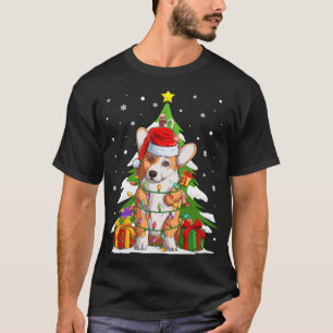 Funny Santa Corgi Dog Christmas Tree Gifts Xmas Ma T-Shirt