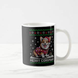 Funny Santa Corgi Dog Merry Corgmas Ugly Sweater C Coffee Mug