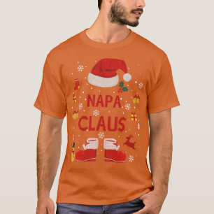 Funny Santa Costume Napa Claus Xmas Pyjama Tee