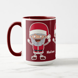 Funny Santa custom name mugs