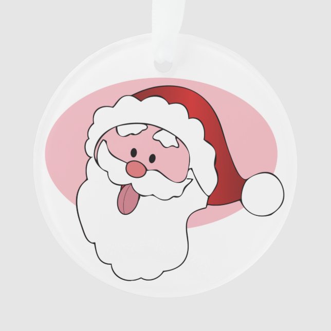 Funny Santa custom ornament (Front)