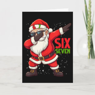 Funny Santa Dab Six Seven Christmas 67 Meme Gen Al Card