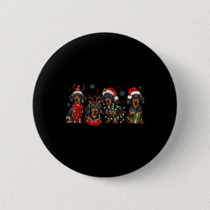 Funny Santa Dachshund Christmas Dachshund Dog Love 6 Cm Round Badge