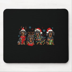 Funny Santa Dachshund Christmas Dachshund Dog Love Mouse Mat