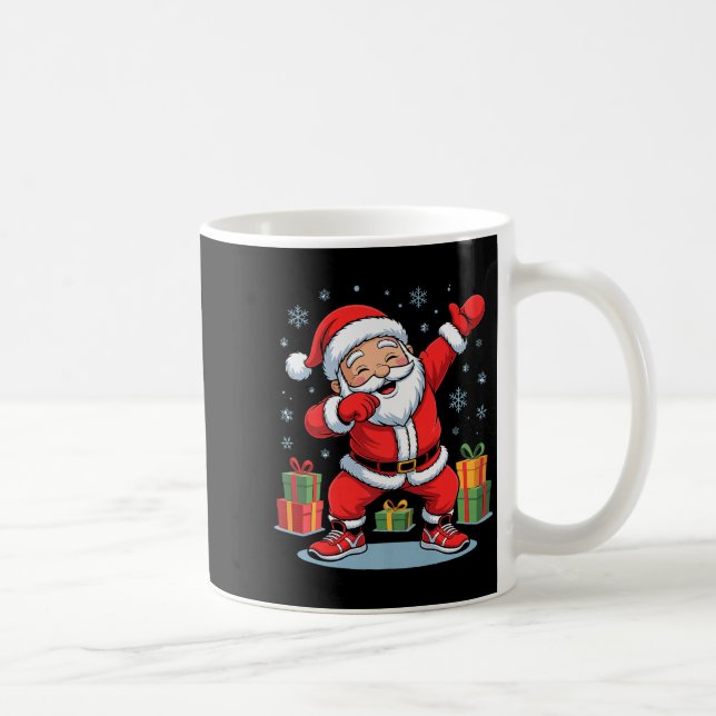 Funny Santa Dancing Holiday Christmas Xmas Pajama  Coffee Mug (Right)