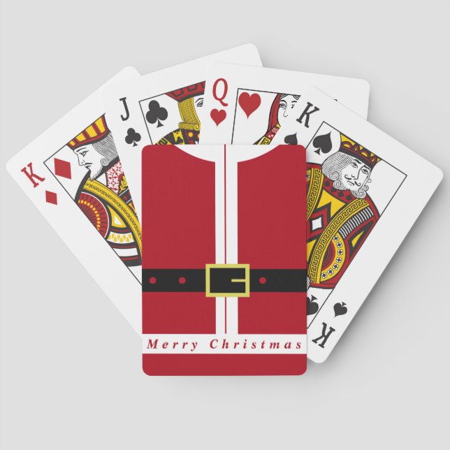 Funny Santa Design Gift Christmas Playing Cards (Back)