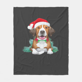 Funny santa dog Oversized T-Shirt Fleece Blanket