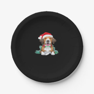 Funny santa dog Oversized T-Shirt Paper Plate