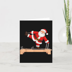 Funny Santa Doing Reformer Lates Christmas Xmas La Card