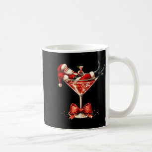 Funny Santa Drinking Martini Christmas Humor Men W Coffee Mug