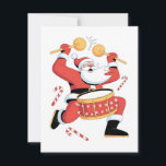 Funny Santa Drummer Ugly Christmas Xmas Drumming  Holiday Card<br><div class="desc">"rocking Santa,  drum solo,  holiday beats,  festive drummer,  jingle bell jam,  percussion Christmas,  sleigh bell rhythm,  metal Santa,  drum kit cheer,  parade band Santa"</div>