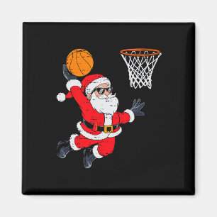 Funny Santa Dunking Sketll Christmas Xmas Mens Boy Magnet