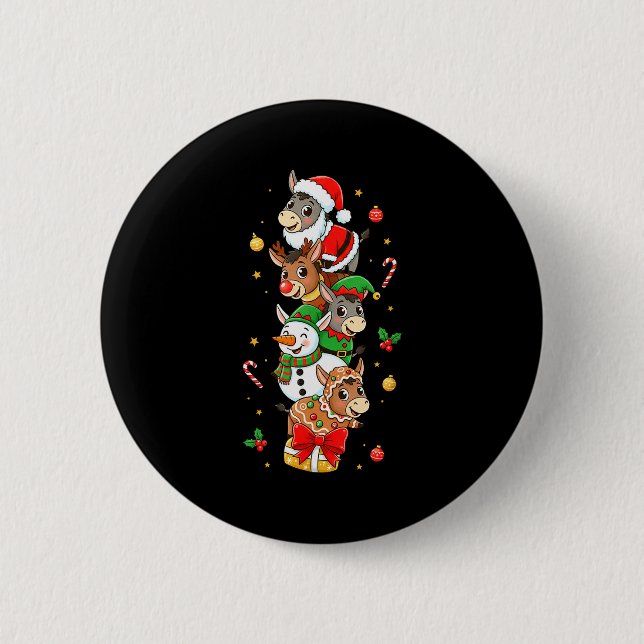 Funny Santa Elf Snowman Christmas Womens Mens Kids 6 Cm Round Badge (Front)