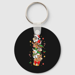 Funny Santa Elf Snowman Christmas Womens Mens Kids Key Ring