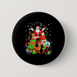 Funny Santa Elf Snowman Reindeer Gingerbread Chris 6 Cm Round Badge