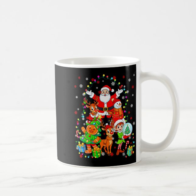 Funny Santa Elf Snowman Reindeer Gingerbread Chris Coffee Mug (Right)