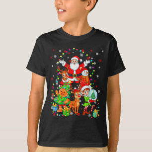Funny Santa Elf Snowman Reindeer Gingerbread Chris T-Shirt