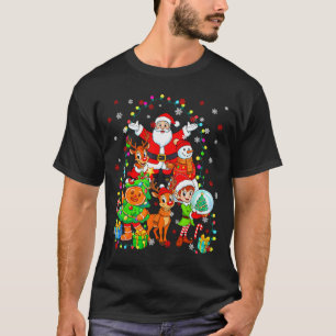 Funny Santa Elf Snowman Reindeer Gingerbread Chris T-Shirt