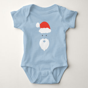 Funny Santa Face happy Merry Christmas Xmas family Baby Bodysuit