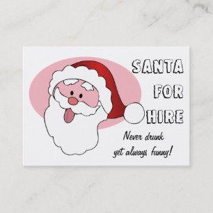 Funny Santa for Hire business cards
