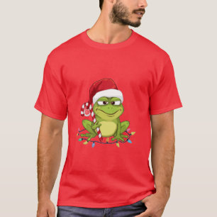 Funny Santa Frog Christmas Shirt - Cute Frog with 