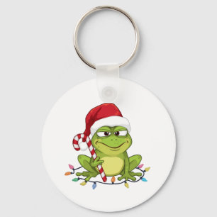 Funny Santa Frog Christmas Shirt - Cute Frog with  Key Ring