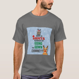 Funny Santa Going Down Chimney Joke Kids T-Shirt