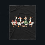 Funny Santa Goose Snowman Just A Christmas Goose X Fleece Blanket<br><div class="desc">Funny Santa Goose Snowman Just A Christmas Goose Xmas Party</div>