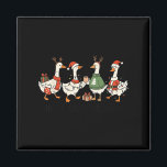 Funny Santa Goose Snowman Just A Christmas Goose X Magnet<br><div class="desc">Funny Santa Goose Snowman Just A Christmas Goose Xmas Party</div>