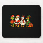 Funny Santa Goose Snowman Just A Christmas Goose X Mouse Mat<br><div class="desc">Funny Santa Goose Snowman Just A Christmas Goose Xmas Party</div>